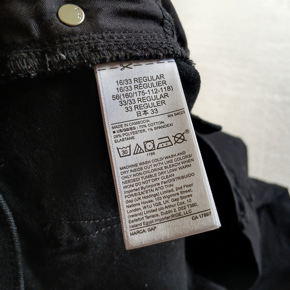 gap ♡ bootcut jeans black 16 33 - Picture 6 of 7